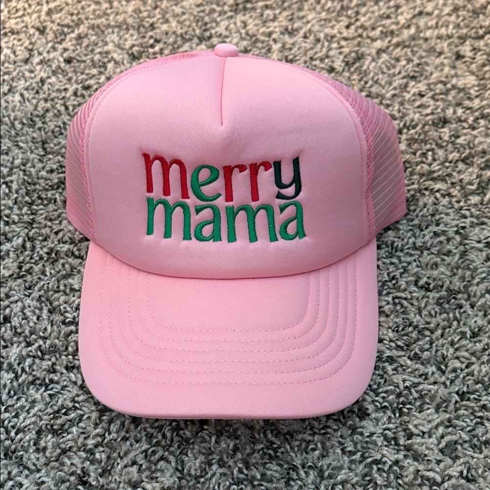 Pink 'Merry Mama' Trucker Hat